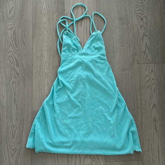 Halter terry cloth summer dress size s - Picture 1 of 6